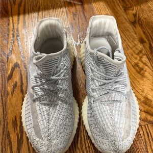 Adidas Cream and Gray Knit Sneakers